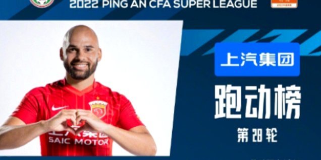 中超第8轮跑动王：埃朱玛12402米领跑塞鸟紧随其后